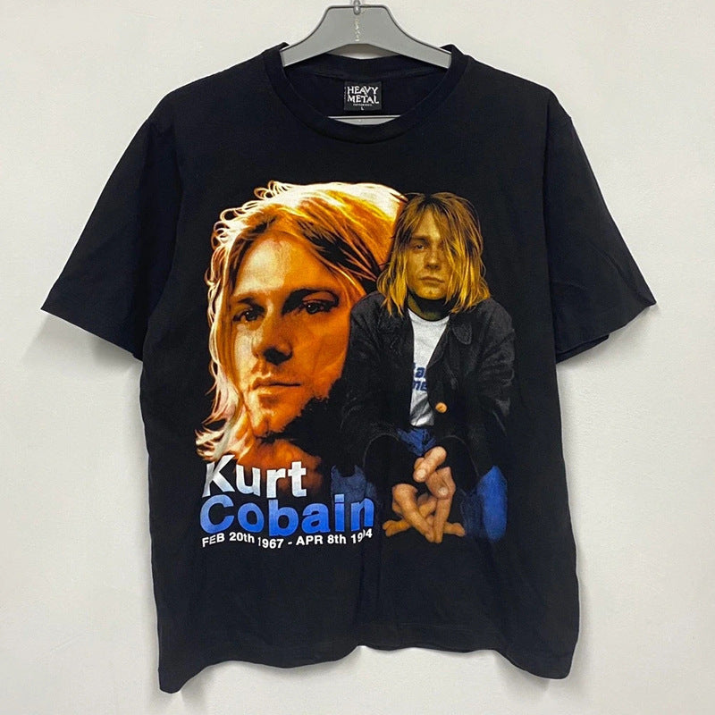 Kurt Cobain Grunge Aesthetic Cool T-shirt for Men 90s Vintage