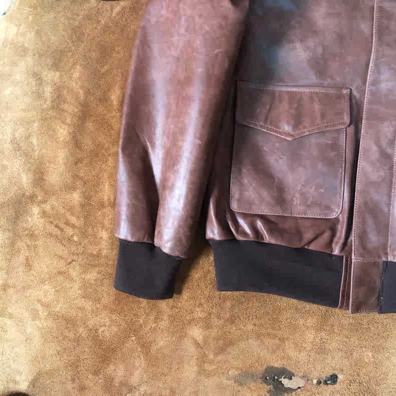 Replica Eastman 16159 Model A2 Flight Jacket Oil-Wax Top Layer Leather